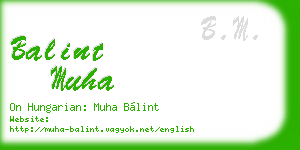 balint muha business card