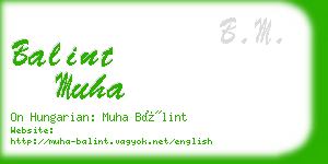 balint muha business card